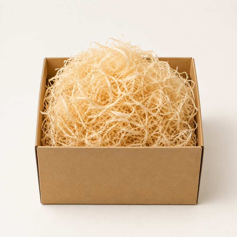 Plastic free fill, made from our own offcuts