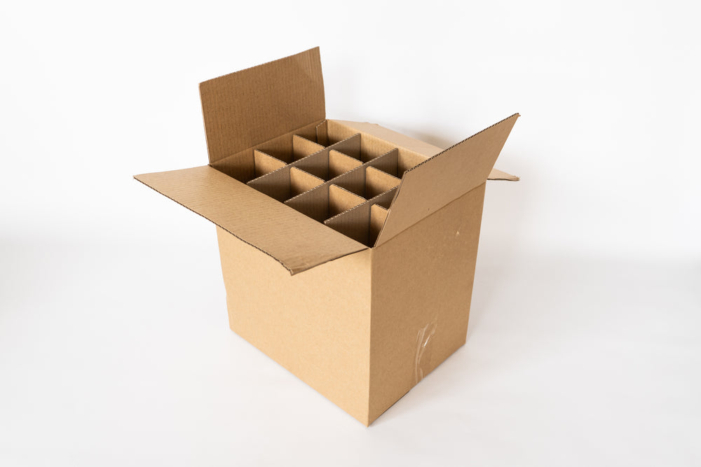 Twelve cell partitioned carton